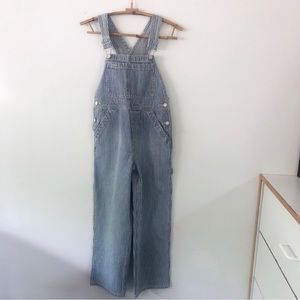 Gap denim striped overalls youth size medium